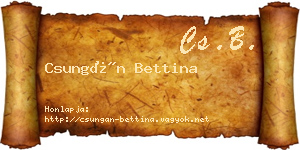 Csungán Bettina névjegykártya