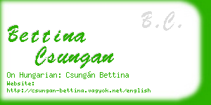 bettina csungan business card
