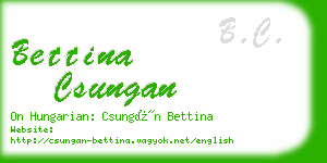 bettina csungan business card